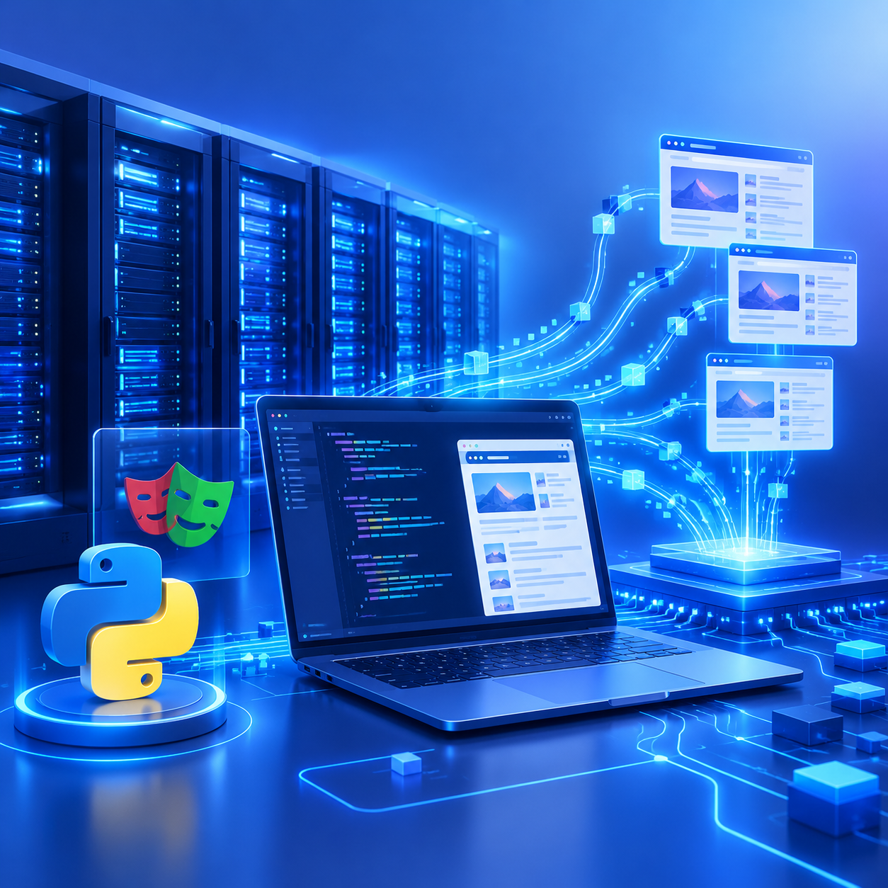 Python Playwright爬虫场景图